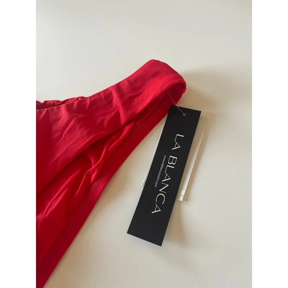 New La Blanca Red Swimming Bottom Size 4